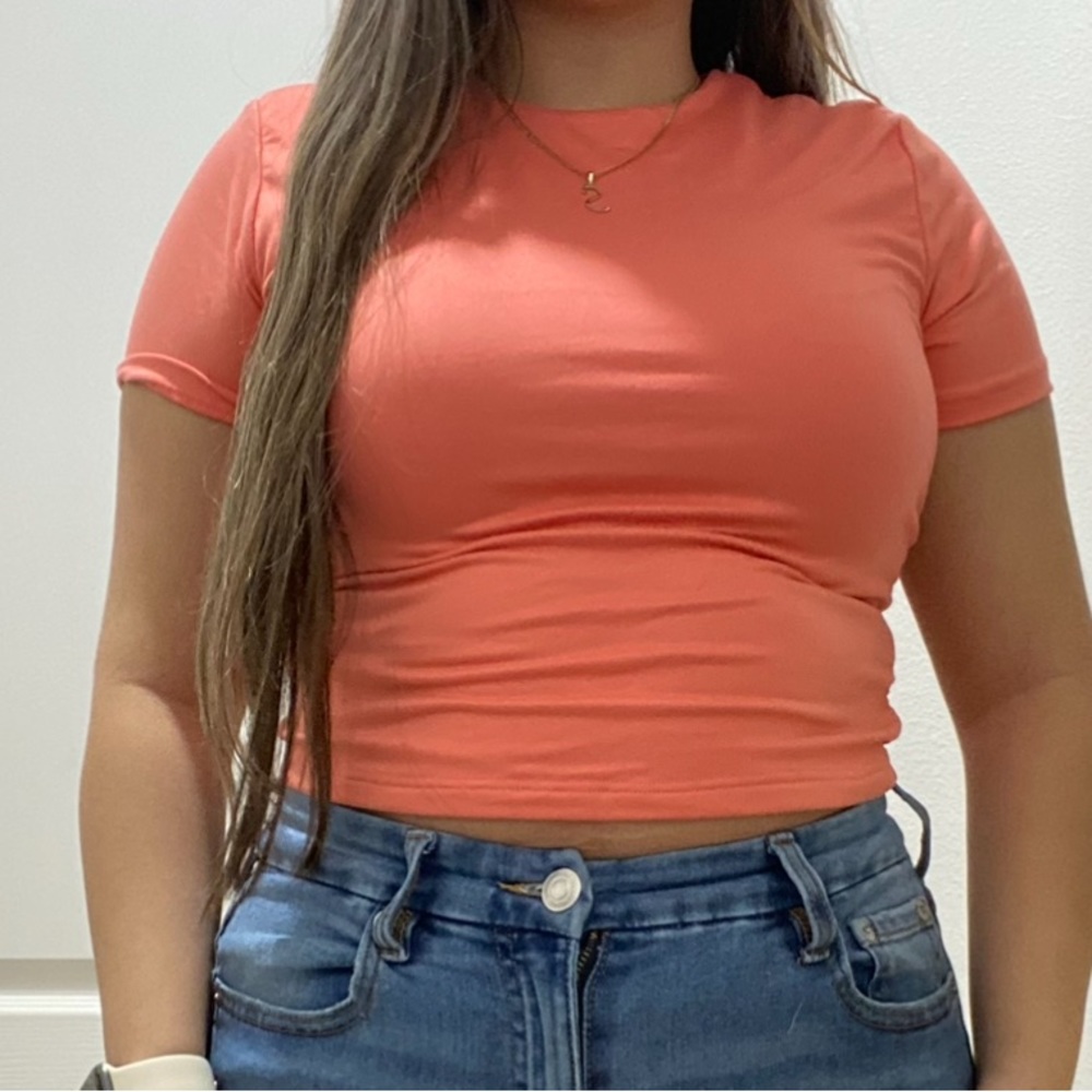 Coral Short Sleeve Women's Top